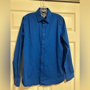 Express 1MX Blue Dress Shirt